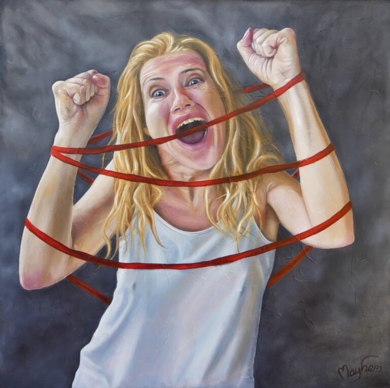 Red tape, bureaucracy, woman screaming