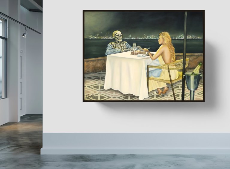 Vanity Skeleton Dining Woman Dining